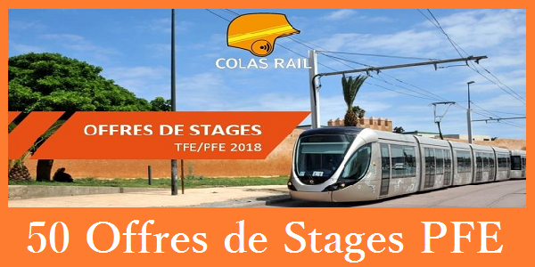 (50) Offres de Stages PFE Chez Colas Rail