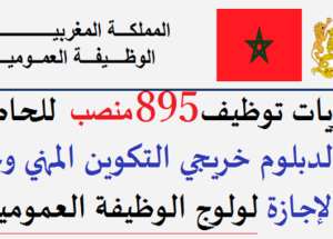 الوظيفة العمومية: توظيف 895 منصب بمختلف المؤسسات العمومية ابتداء من شهادة البكالوريا