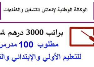توظيف 25 أستاذ(ة) للتعليم الخصوصي حاصلين على الباك أو الدبلوم أو الإجازة براتب 3000 درهم شهريا