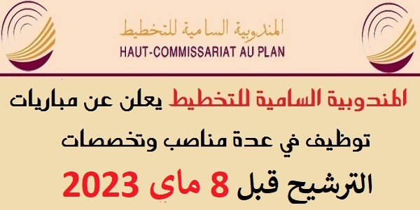 المندوبية السامية للتخطيط : مباريات لتوظيف 35 مناصب. آخر أجل 8 ماي 2023