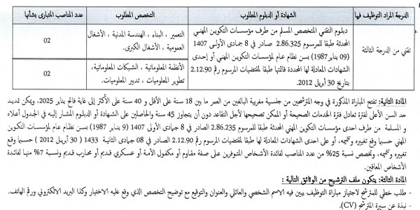 إقليم وزان : مباريات لتوظيف 13 مناصب. آخر أجل 25 يونيو 2025